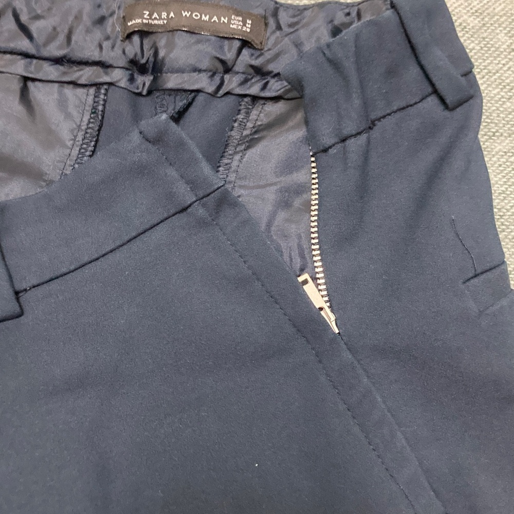 Zara Dark Blue Straight Leg Jeans - Picture 3 of 5